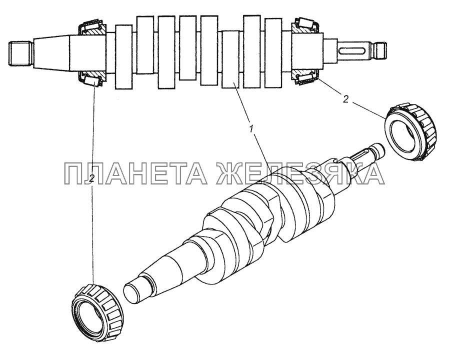 Вал кулачковый в сборе КамАЗ-6520 (Euro-2, 3)